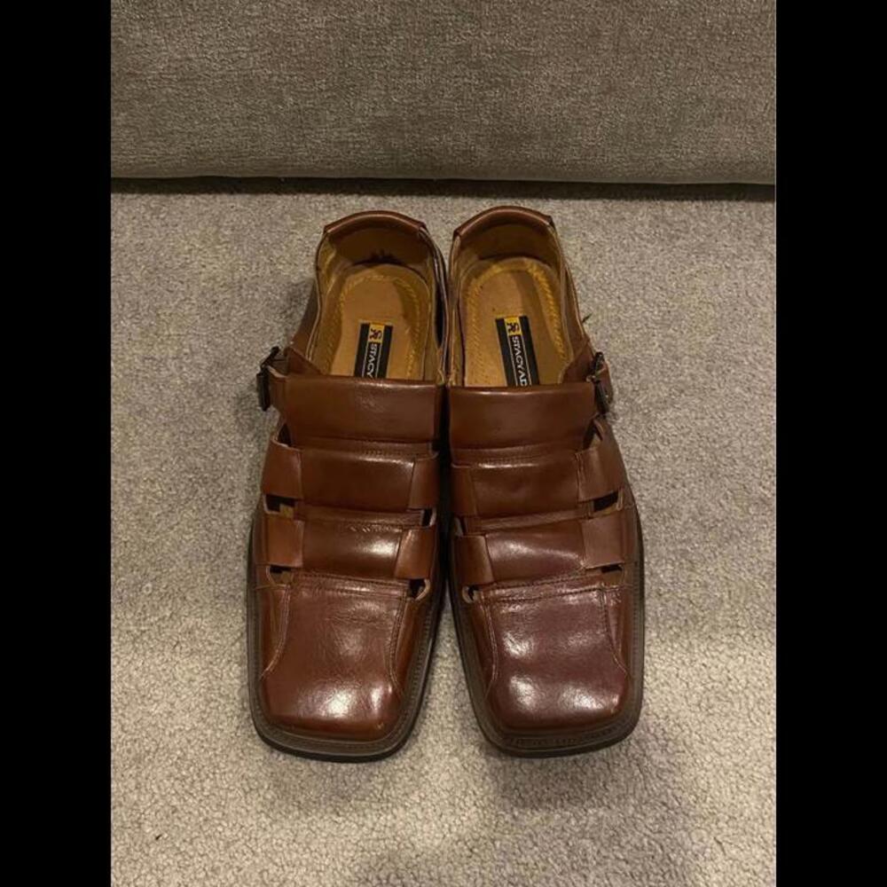 Stacy Adams Woven Leather Design Mens Size 9